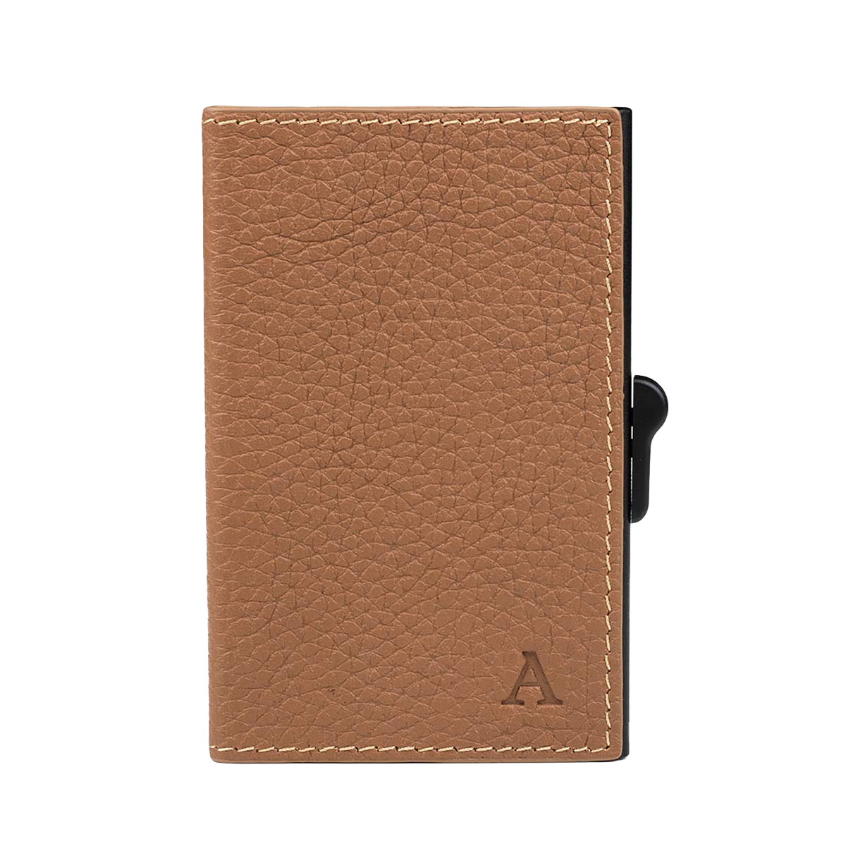 Aluminium Card Holder · Cognac