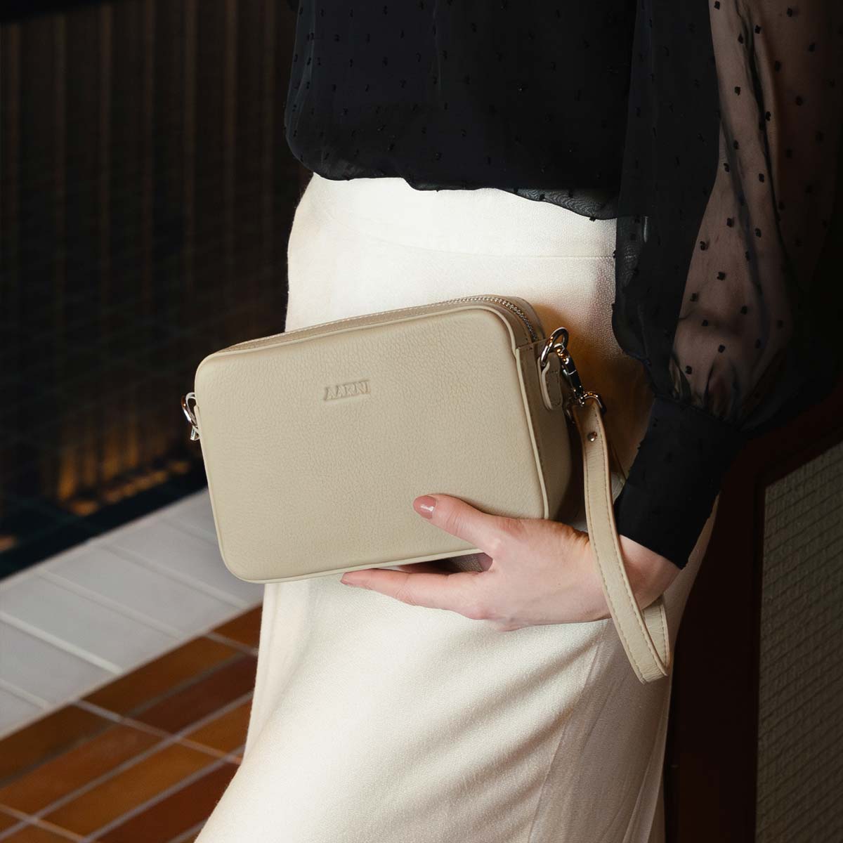 Large Crossbody Bag · Taupe